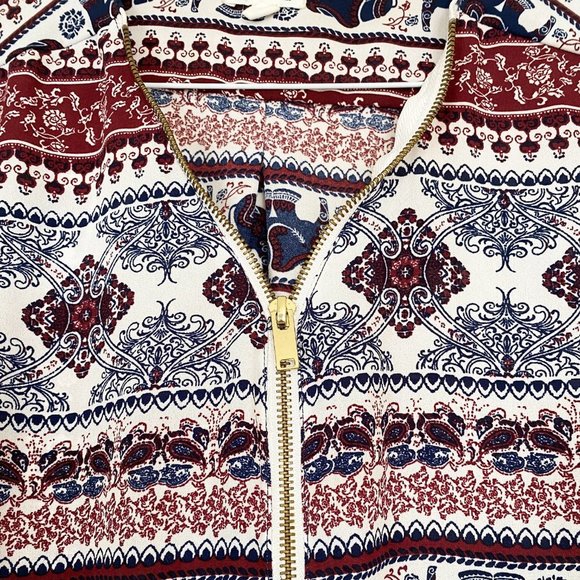 Long Sleeves Shirt Tunic Elephants Sz Small - Picture 2 of 3